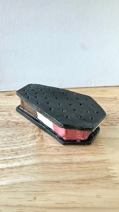 Ice Cream Sandwich Coffin Lidded Trinket Dish