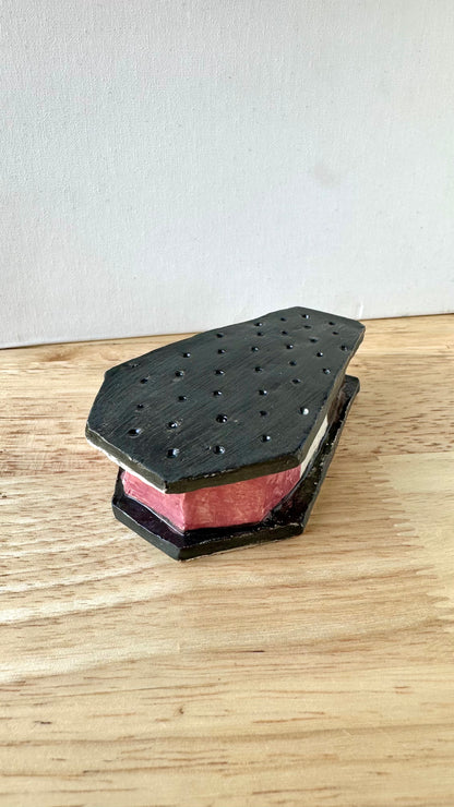 Ice Cream Sandwich Coffin Lidded Trinket Dish